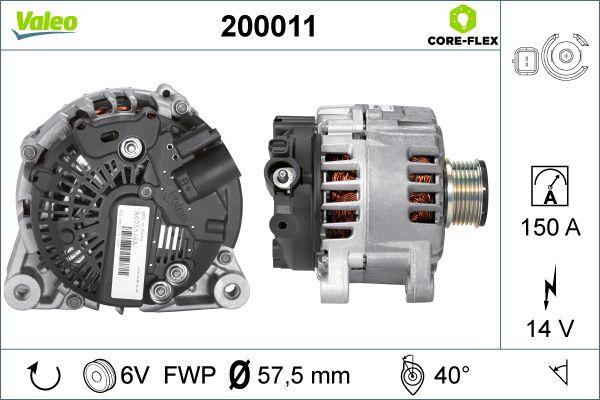 Valeo 200011 - Ģenerators autospares.lv