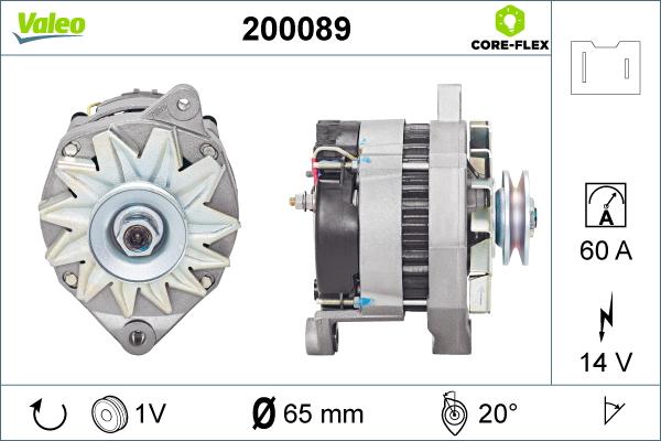 Valeo 200089 - Генератор www.autospares.lv