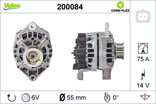 Valeo 200084 - Ģenerators autospares.lv