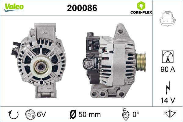 Valeo 200086 - Ģenerators www.autospares.lv