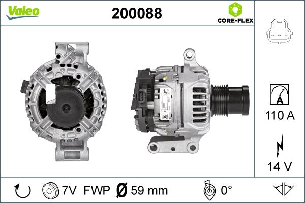 Valeo 200088 - Ģenerators www.autospares.lv