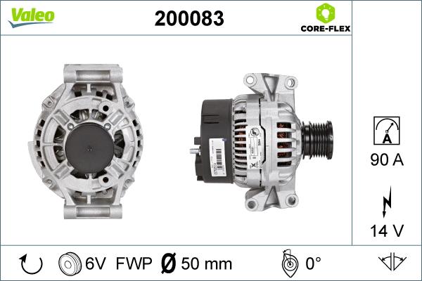 Valeo 200083 - Генератор www.autospares.lv