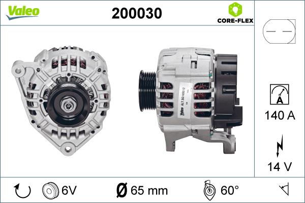 Valeo 200030 - Генератор www.autospares.lv