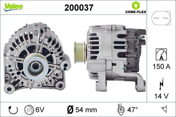 Valeo 200037 - Генератор www.autospares.lv