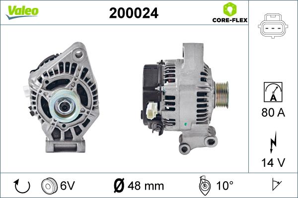 Valeo 200024 - Ģenerators autospares.lv