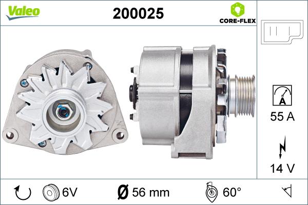 Valeo 200025 - Генератор www.autospares.lv