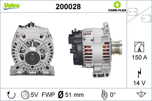 Valeo 200028 - Ģenerators autospares.lv