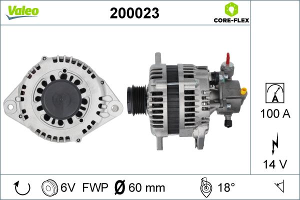 Valeo 200023 - Ģenerators autospares.lv