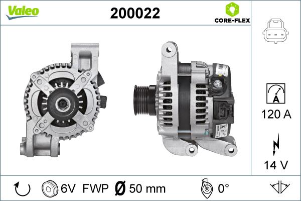 Valeo 200022 - Ģenerators autospares.lv