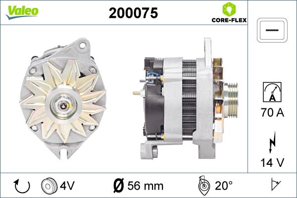 Valeo 200075 - Генератор www.autospares.lv