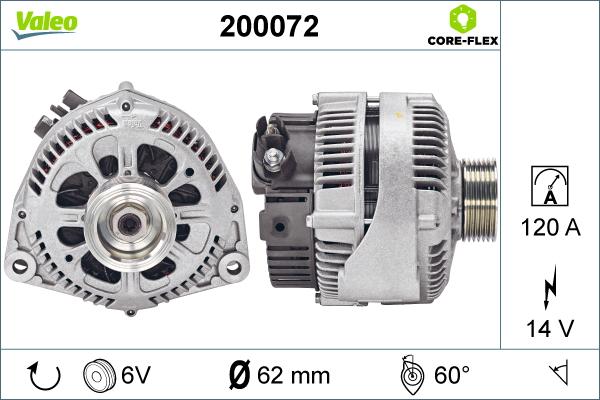 Valeo 200072 - Aizmugurējais lukturis autospares.lv