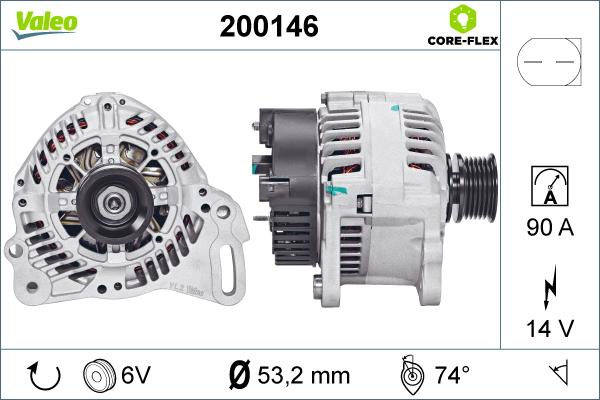 Valeo 200146 - Ģenerators autospares.lv