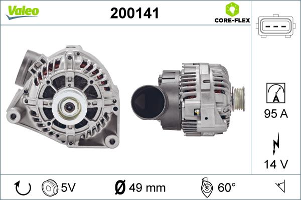 Valeo 200141 - Генератор www.autospares.lv