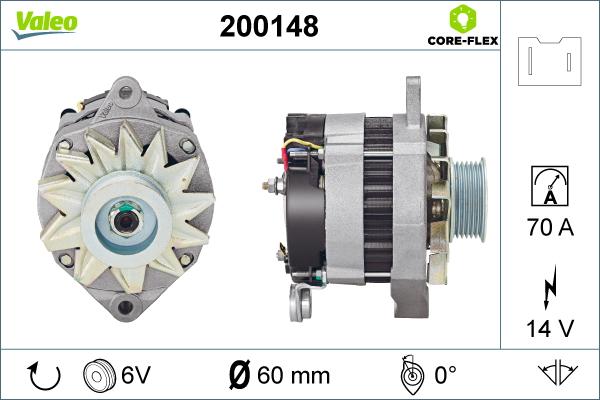 Valeo 200148 - Ģenerators autospares.lv