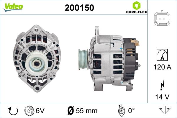 Valeo 200150 - Ģenerators autospares.lv