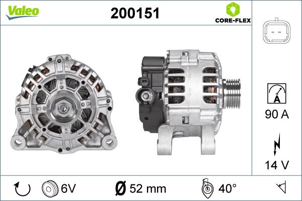 Valeo 200151 - Ģenerators autospares.lv