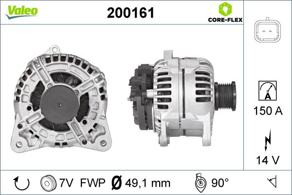 Valeo 200161 - Ģenerators autospares.lv