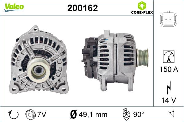 Valeo 200162 - Ģenerators autospares.lv