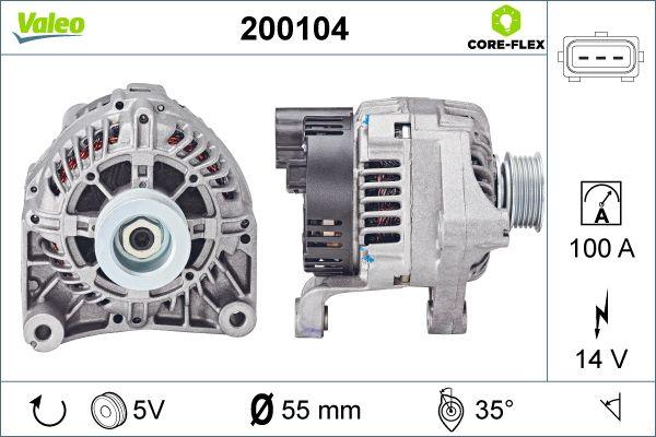 Valeo 200104 - Генератор www.autospares.lv