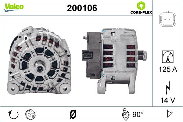 Valeo 200106 - Ģenerators autospares.lv