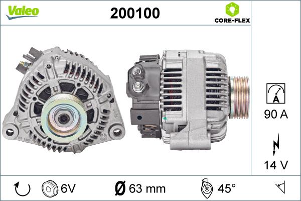 Valeo 200100 - Alternator www.autospares.lv