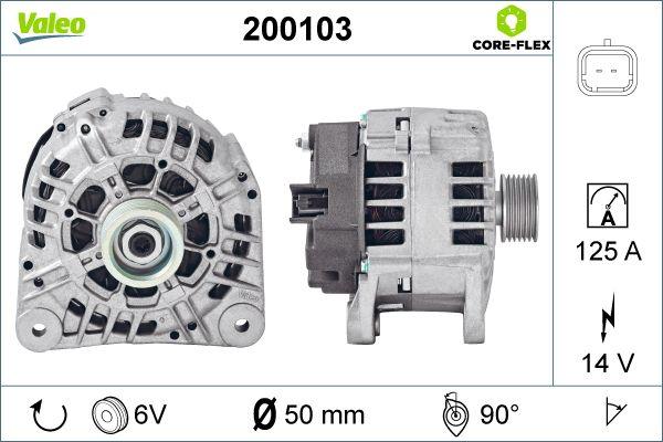 Valeo 200103 - Генератор www.autospares.lv