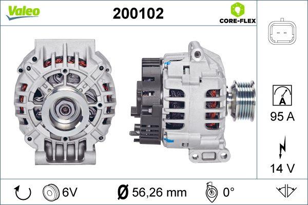 Valeo 200102 - Генератор www.autospares.lv