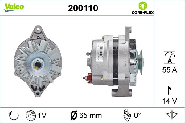 Valeo 200110 - Ģenerators autospares.lv