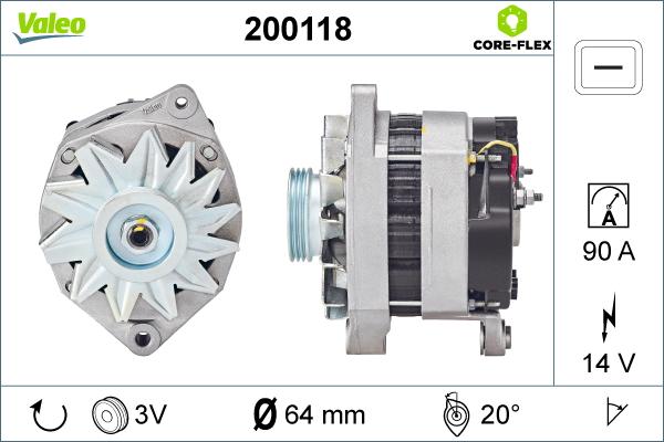 Valeo 200118 - Ģenerators www.autospares.lv