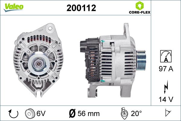 Valeo 200112 - Ģenerators autospares.lv