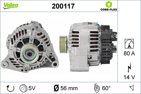 Valeo 200117 - Ģenerators autospares.lv