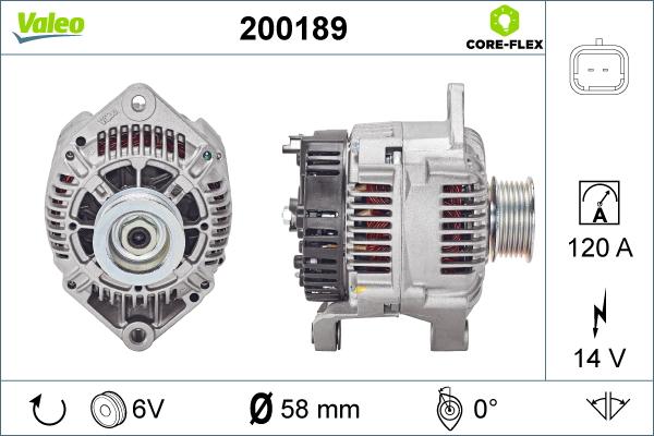 Valeo 200189 - Ģenerators autospares.lv