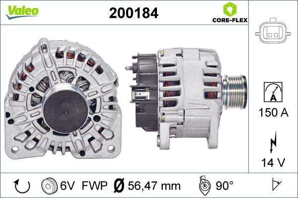 Valeo 200184 - Ģenerators autospares.lv