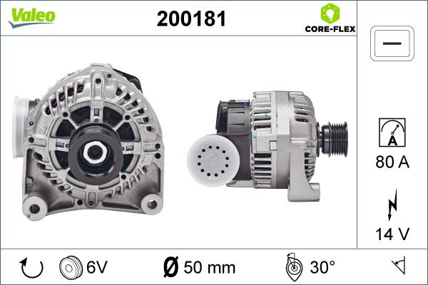 Valeo 200181 - Ģenerators autospares.lv