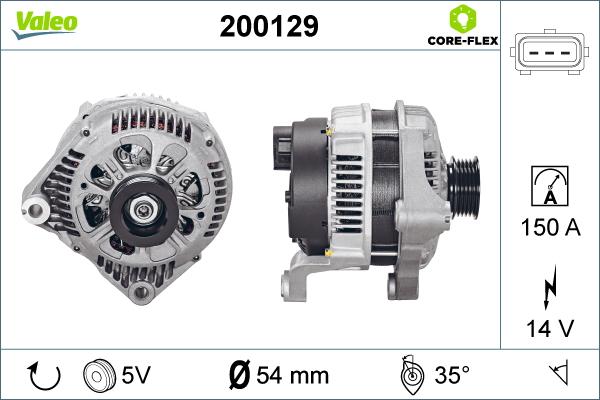 Valeo 200129 - Генератор www.autospares.lv