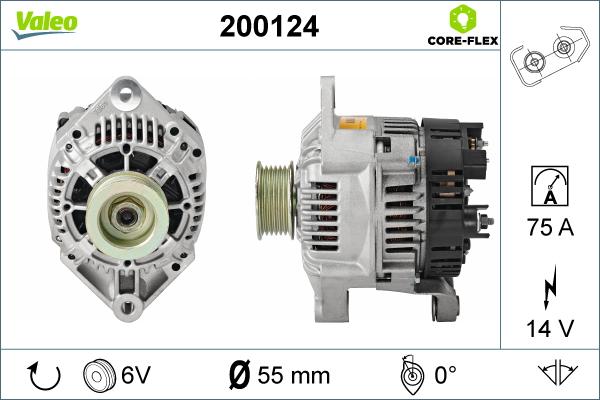 Valeo 200124 - Ģenerators autospares.lv