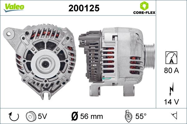 Valeo 200125 - Ģenerators autospares.lv