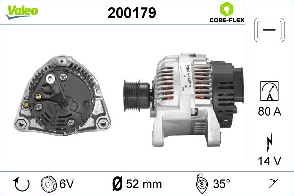 Valeo 200179 - Ģenerators autospares.lv