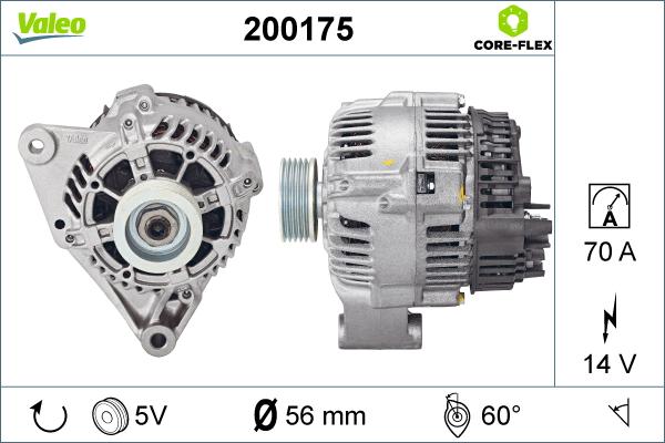 Valeo 200175 - Ģenerators autospares.lv