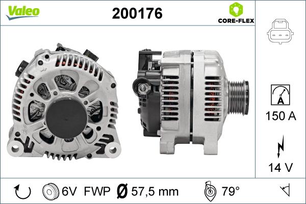 Valeo 200176 - Ģenerators www.autospares.lv