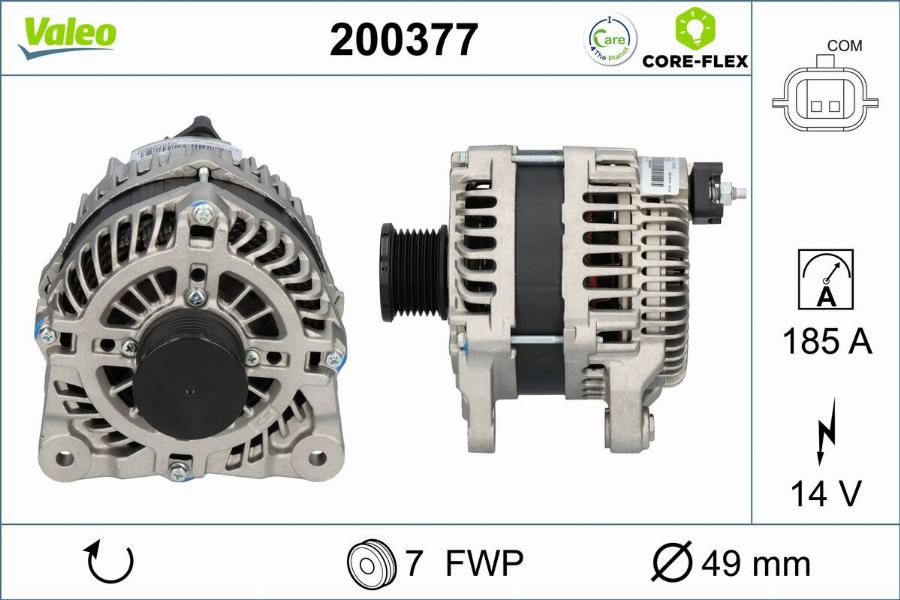 Valeo 200377 - Ģenerators www.autospares.lv