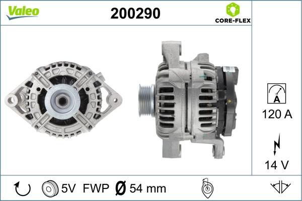 Valeo 200290 - Ģenerators autospares.lv