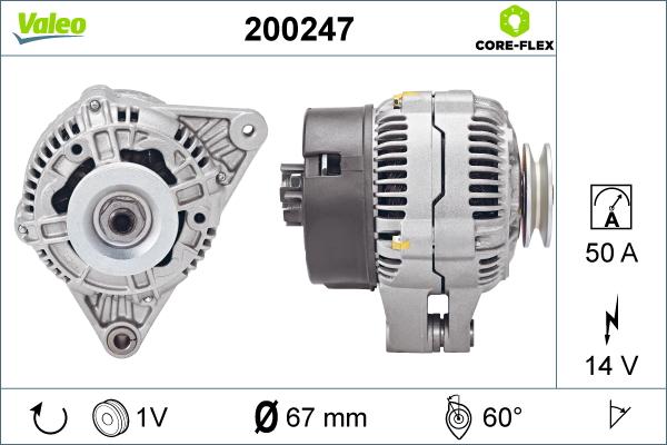 Valeo 200247 - Генератор www.autospares.lv