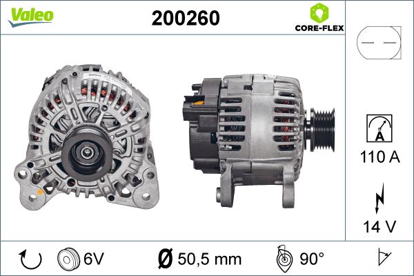 Valeo 200260 - Alternator www.autospares.lv