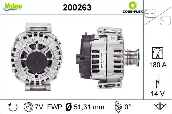 Valeo 200263 - Ģenerators autospares.lv