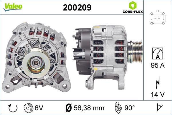 Valeo 200209 - Ģenerators autospares.lv