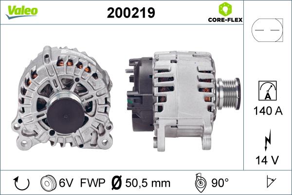 Valeo 200219 - Ģenerators autospares.lv