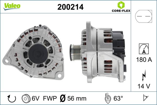 Valeo 200214 - Ģenerators autospares.lv