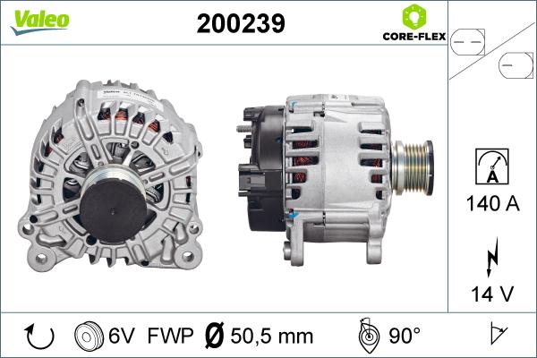 Valeo 200239 - Ģenerators autospares.lv