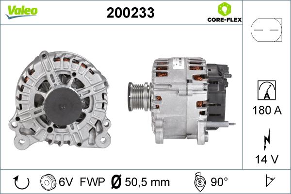 Valeo 200233 - Ģenerators autospares.lv